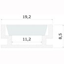MikaLux, Alu HR Profil, 19,2x 8,5 mm, f&uuml;r...