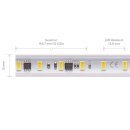 Hochvolt-LED-Streifen 14W/m, 72 SMD-LED/m, 230V  warmwei&szlig; 2700K, ab 1m, IP65 / lfm