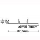 Alu Trockenbau T-Profil Galaxy TBP5, 87,3x14,4mm,...