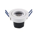 LED Downlight 9W Argent 36&deg; CRI93, dim, wei&szlig;,...