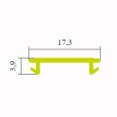 Alu-Einbauprofil Retone R4  f&uuml;r LED-Streifen, 24,5/17,5 x 9 mm, pro Meter