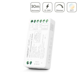 2.4G WiFi Controller CCT 4-Zonen, f&uuml;r dualwei&szlig;e LED- Streifen FUT035s, bedienbar mit 2.4G RF-Fernbedienung,  max. 12/12A