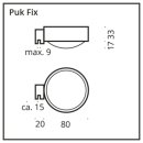 Spiegelklemmleuchte LED PUK Mini Fix 2x8W, 2700K, 1200Lm, mit Linsen