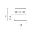 Fusion LED Modul 7,2W, 24V, 2700/3000/4000K, H=33mm+Linse, CRI 90, 685lm, dimmbar, Linse und Trafo erforderlich!